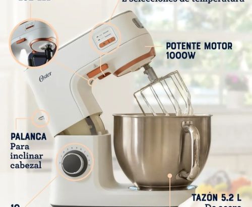 Batidora planetaria Oster® con tecnología Heatsoft™ FPSTSMPL4W