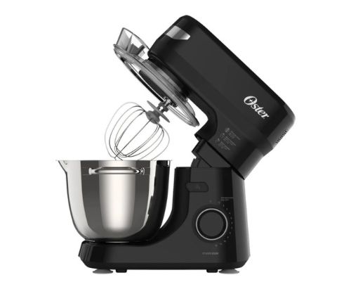 Oster® Batidora Planetaria, 12 velocidades, Tazón de Acero Inoxidable, Capacidad de 4 lt, Incluye 4 Accesorios, 850 W, Negro, FPSTSMPL2B