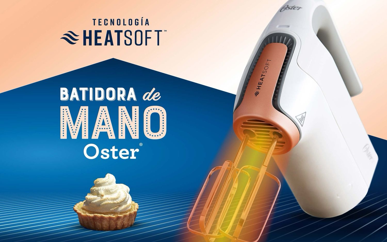 Batidora de mano Oster® tecnología HeatSoft™ FPSTHMAMR