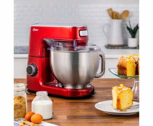 Oster Batidora Planetaria con 10 Velocidades, Tazón de 5.2 Litros de capacidad y Potente Motor de 1000 Watts, Color Rojo, FPSTSMPL3R-013
