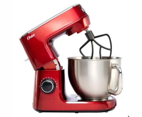 Oster Batidora Planetaria con 10 Velocidades, Tazón de 5.2 Litros de capacidad y Potente Motor de 1000 Watts, Color Rojo, FPSTSMPL3R-013