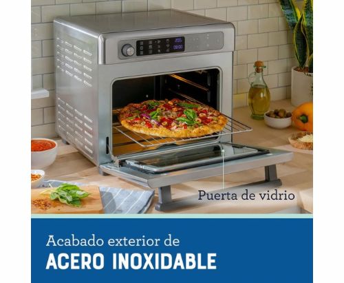 Oster® Horno con Freidora de Aire Digital, Capacidad de 22L, Revestimiento Antiadherente Interno, TSSTTVDAF1NS