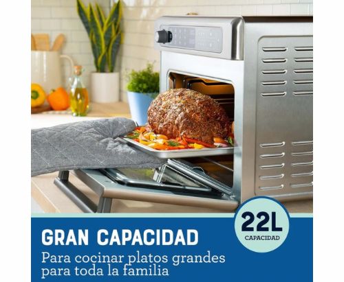 Oster® Horno con Freidora de Aire Digital, Capacidad de 22L, Revestimiento Antiadherente Interno, TSSTTVDAF1NS