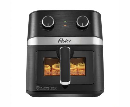 Oster® Freidora de Aire Manual, Recubrimiento Oster® DiamondForce, 4L de Capacidad, con Controles de Tiempo y Temperatura, CKSTAF401MDF