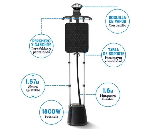 Vaporizador de pedestal Oster® vertical con tabla de soporte GCSTGS7050