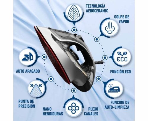 Plancha de vapor Oster® con tecnología aerocerámica GCSTAC6953