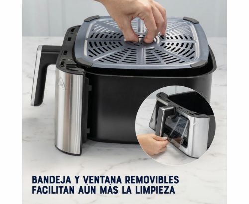 Oster® Freidora de Aire Digital, Recubrimiento Oster® DiamondForce, 7.5L de Capacidad, 10 Programas Automáticos, CKSTAF75WDSSDF