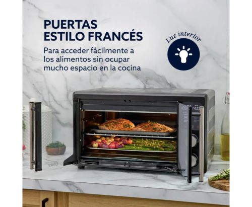 Oster Horno, Digital, con Freidora de Aire, de 42 L de Capacidad, Color Negro, TSSTTV42FDDAFNSB-1MX
