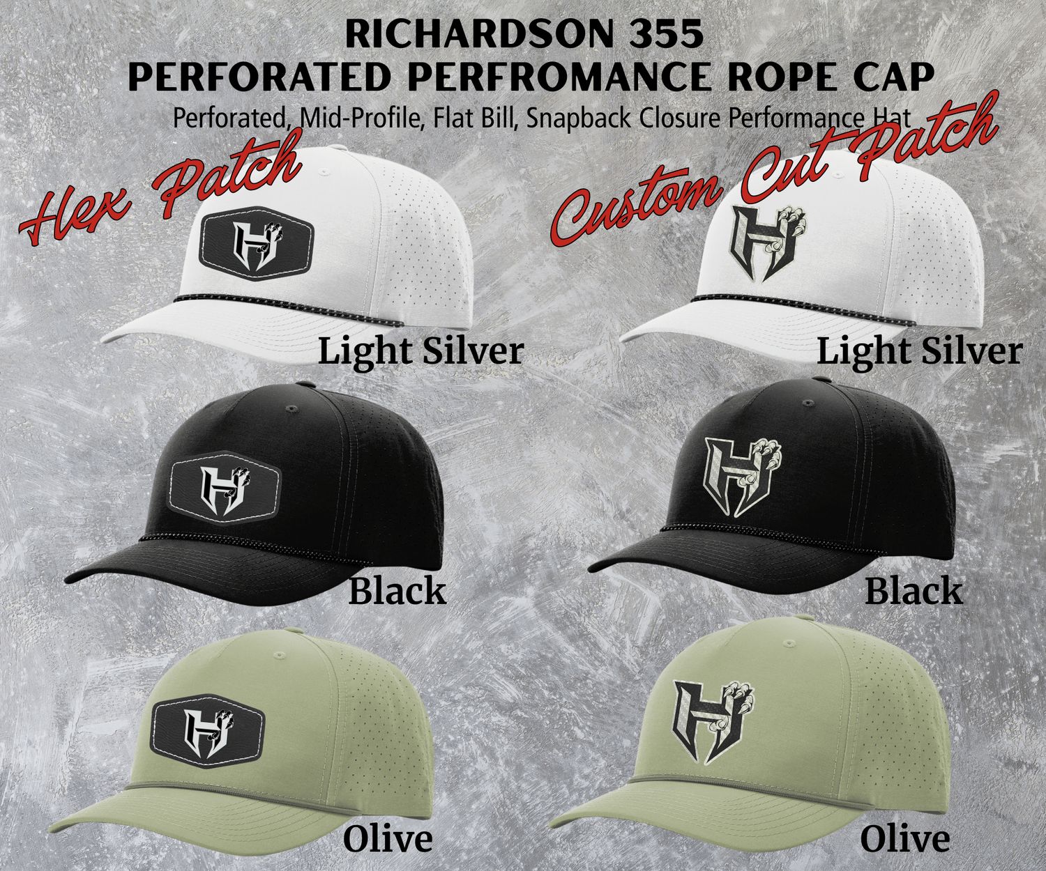 Hawkins Richardson 355 Laser Perforated Performance Rope Hat