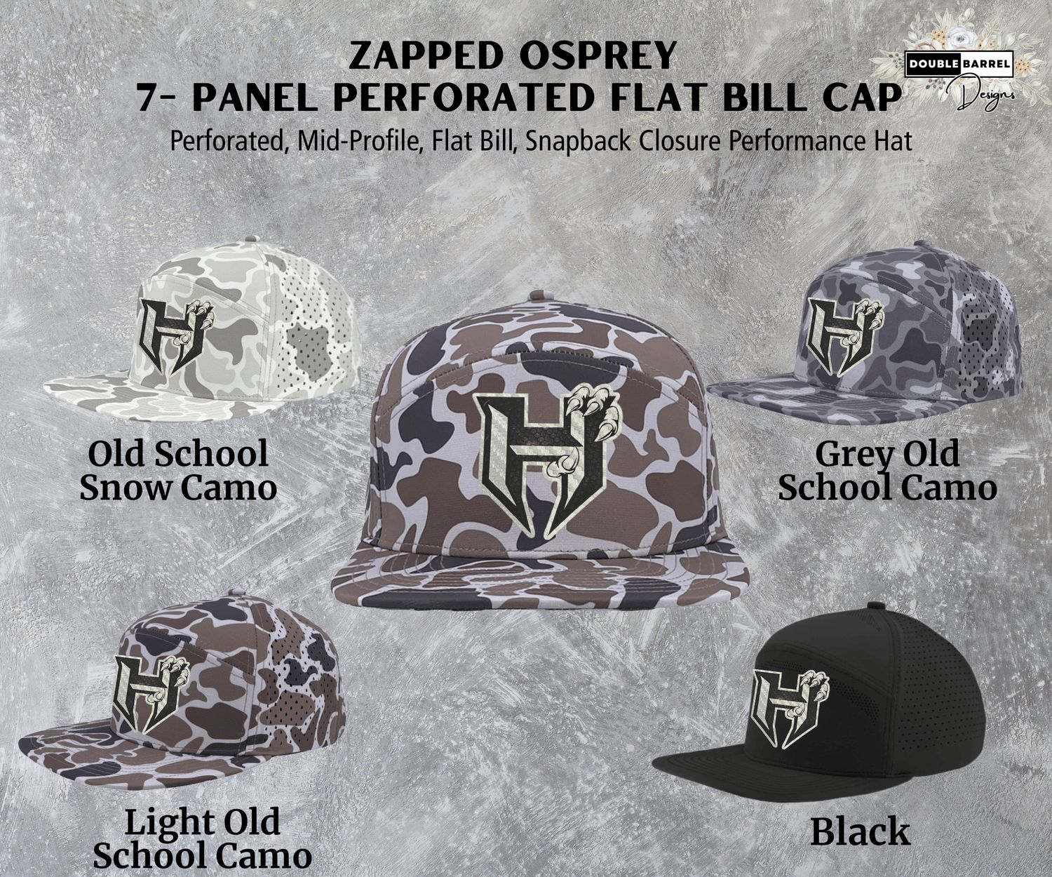 Hawkins Hats - Zapped Osprey Flat Bill Hat