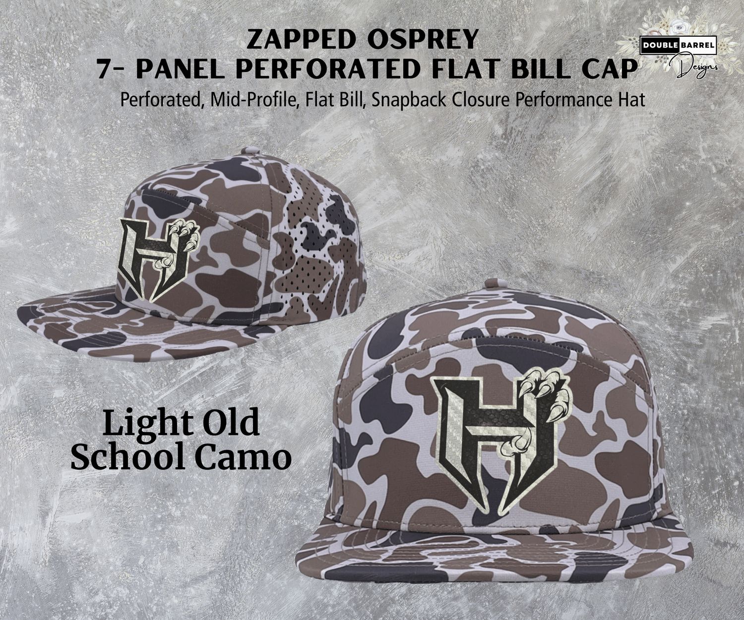 Hawkins Hats - Zapped Osprey Flat Bill Hat