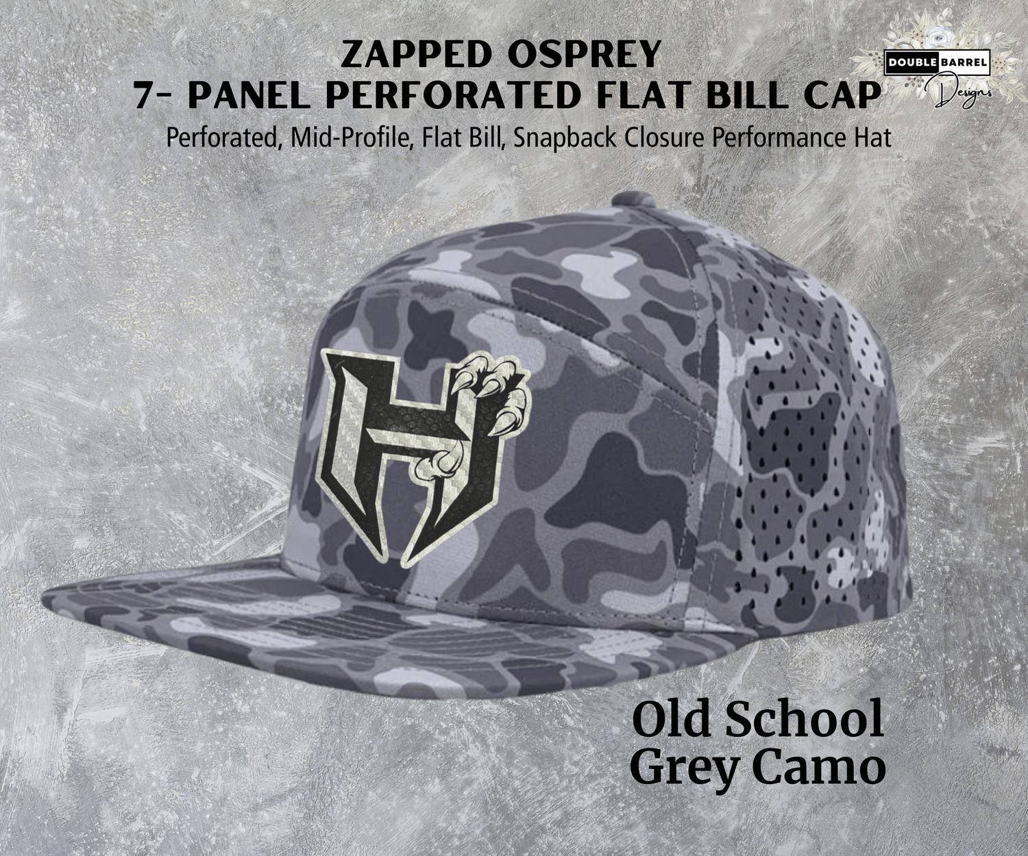 Hawkins Hats - Zapped Osprey Flat Bill Hat