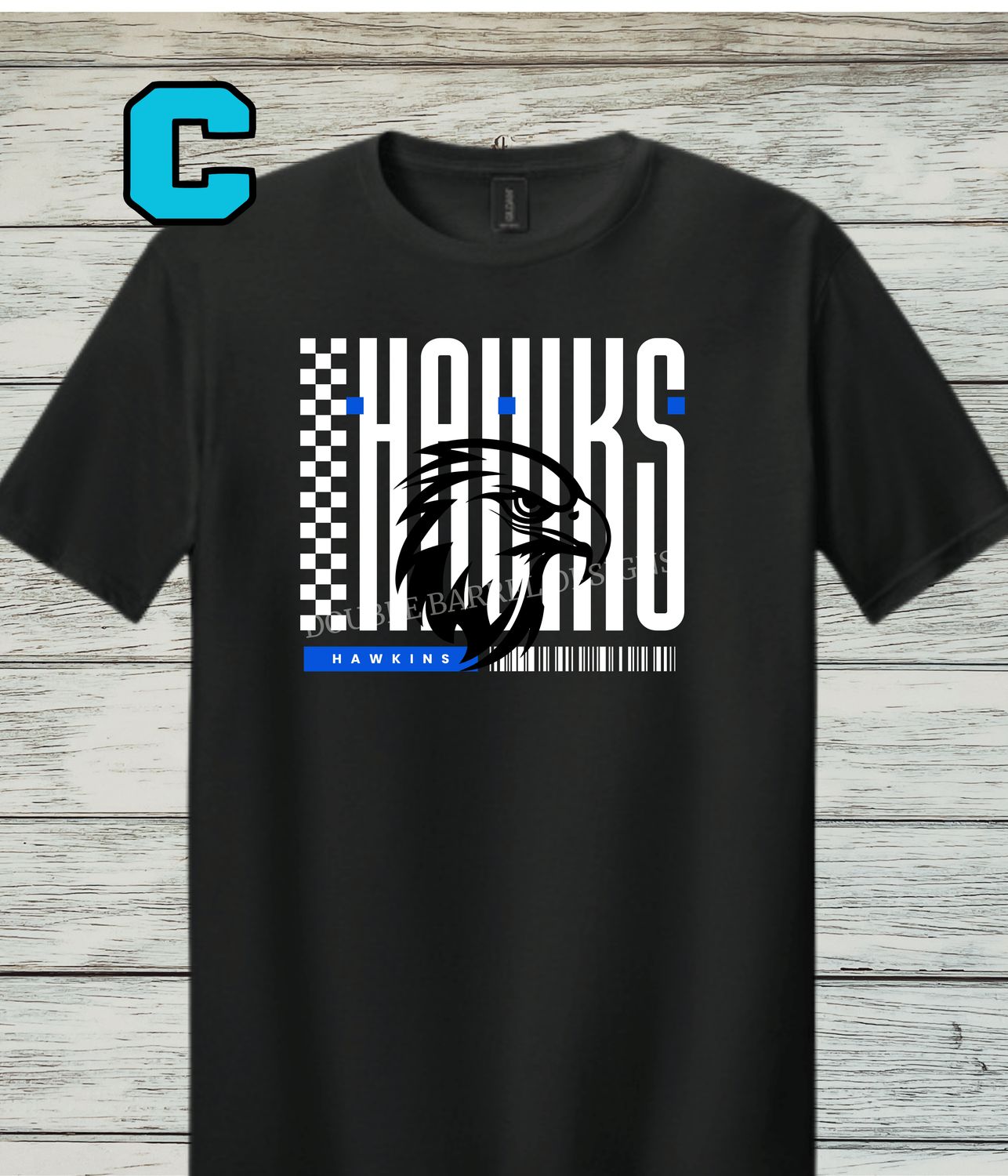 Hawkins Design C- Softstyle Short-Sleeved Cotton Tee