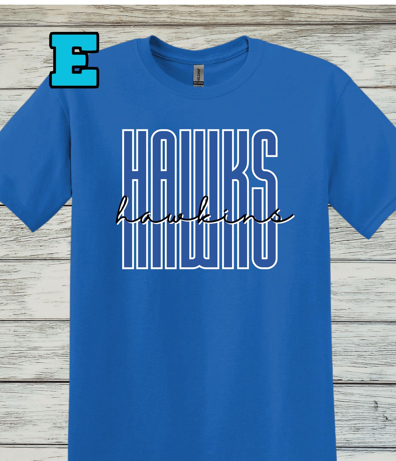 Hawkins Design E- Softstyle Short-Sleeved Cotton Tee