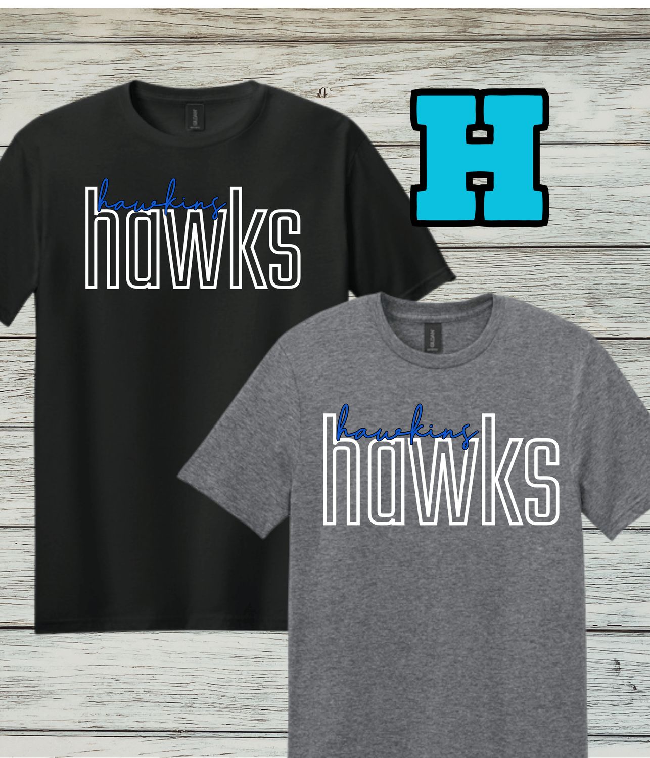 Hawkins Design H- Softstyle Cotton Short Sleeved Tee