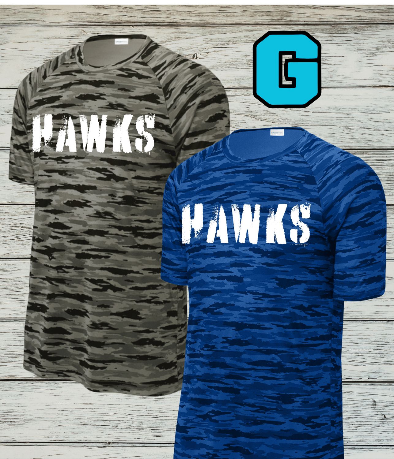 Hawkins Design G- Camo Performance Short-Sleeved Tee