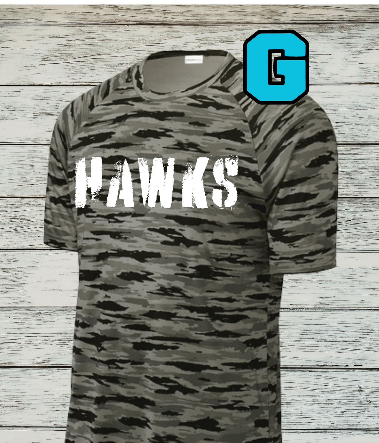 Hawkins Design G- Camo Performance Short-Sleeved Tee