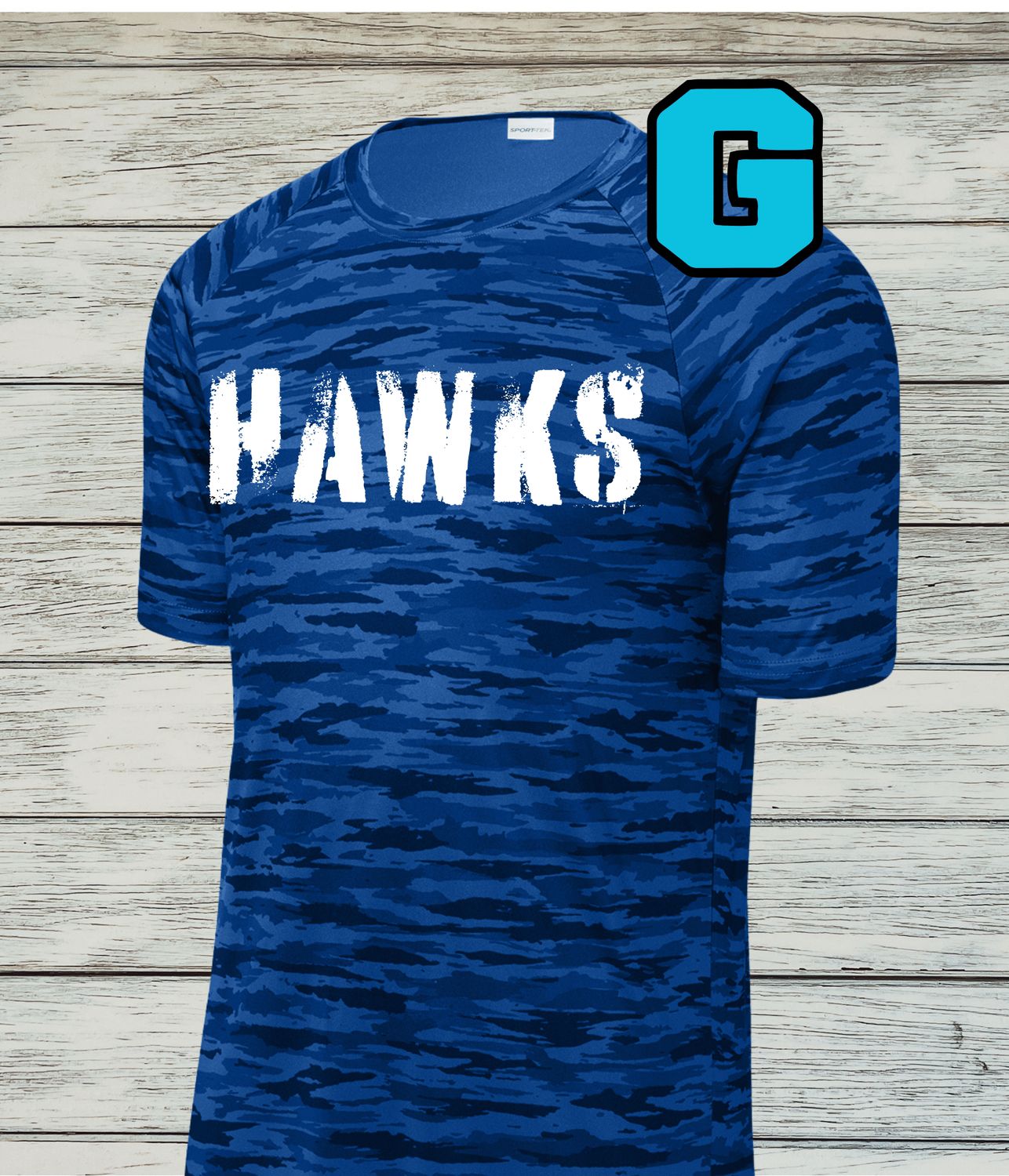 Hawkins Design G- Camo Performance Short-Sleeved Tee