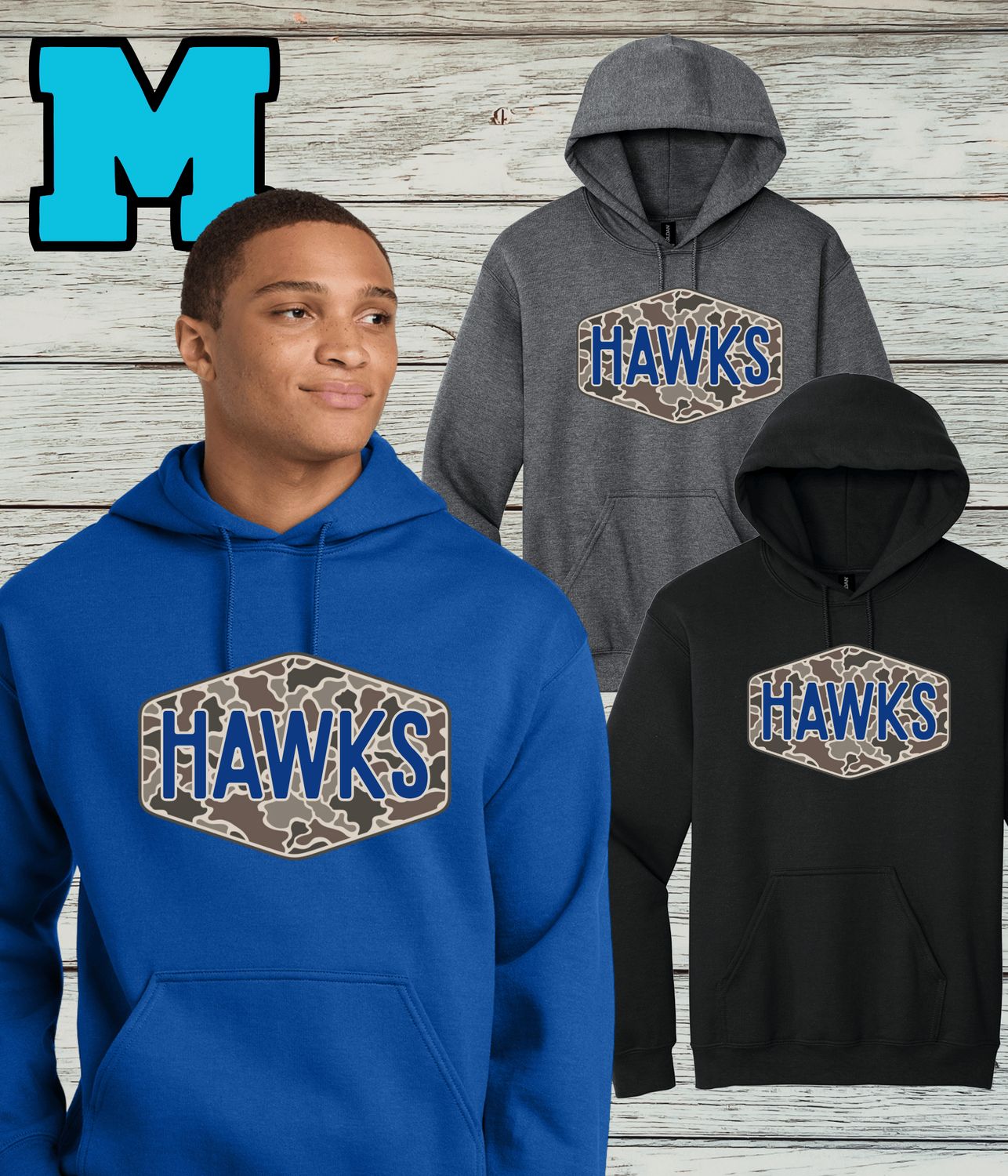 Hawkins Design M- Hoodie Sweatshirt