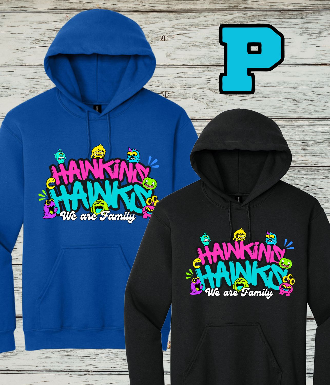 Hawkins Design P- Hoodie Sweatshirt