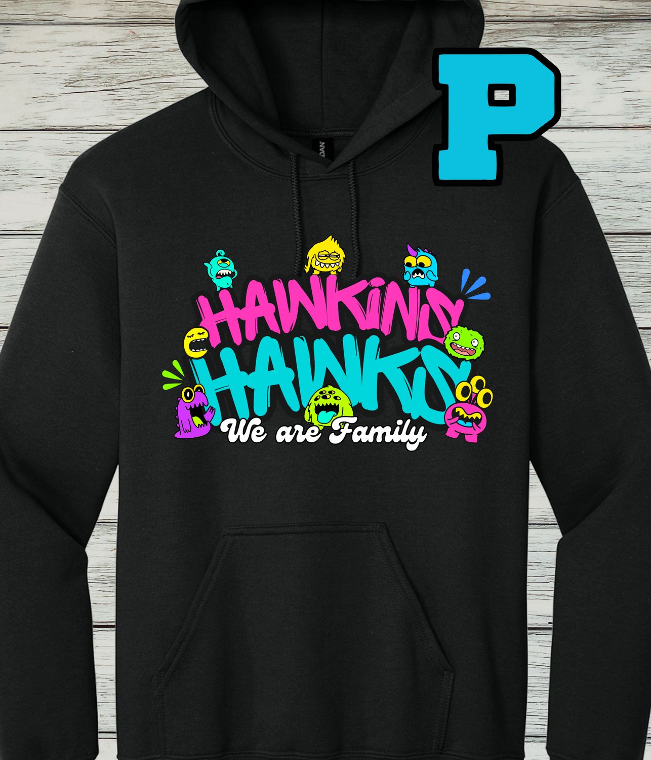 Hawkins Design P- Hoodie Sweatshirt