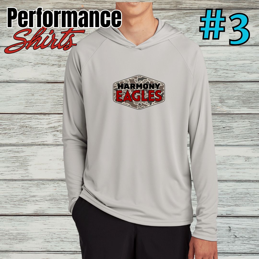 Design #3 Long Sleeved Performace with Hood