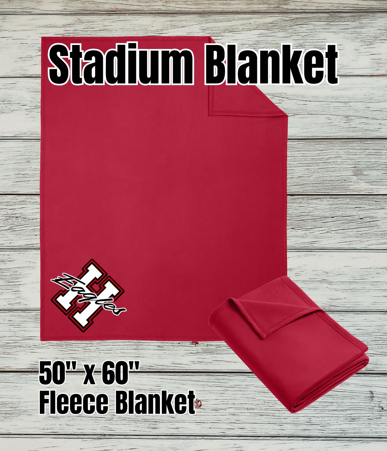 Harmony Red 50"x60" Fleece Stadium Blanket