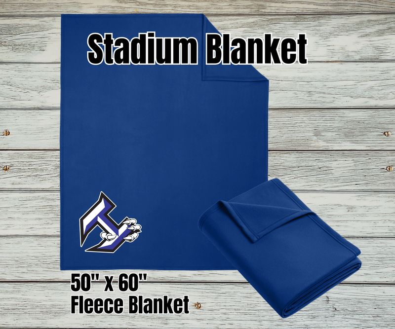 Hawkins Blue 50x60 Fleece Stadium Blanket