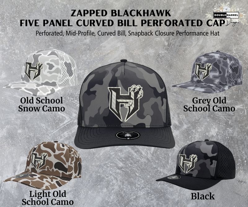 Hawkins Hats - Zapped Blackhawk Curved Bill