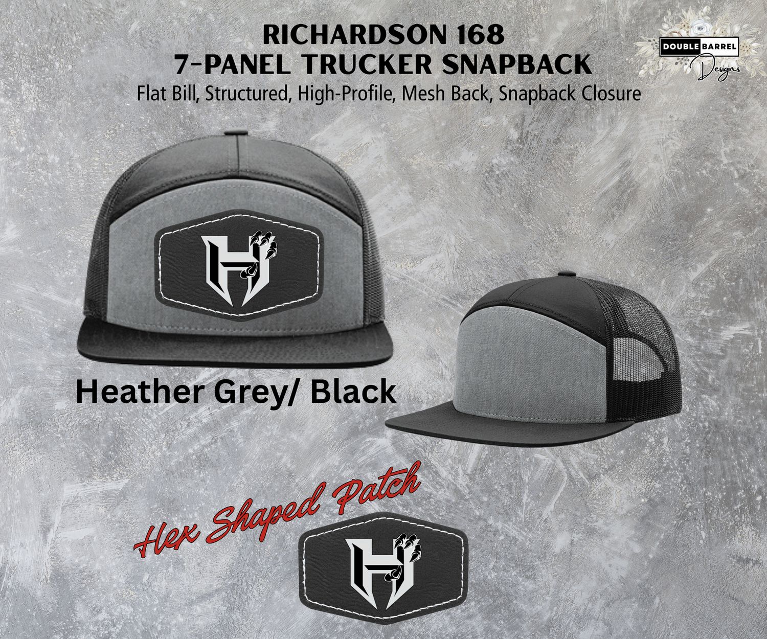 Hawkins Hat - Richardson 168 Flat Bill 7 Panel Flat Bill Cap