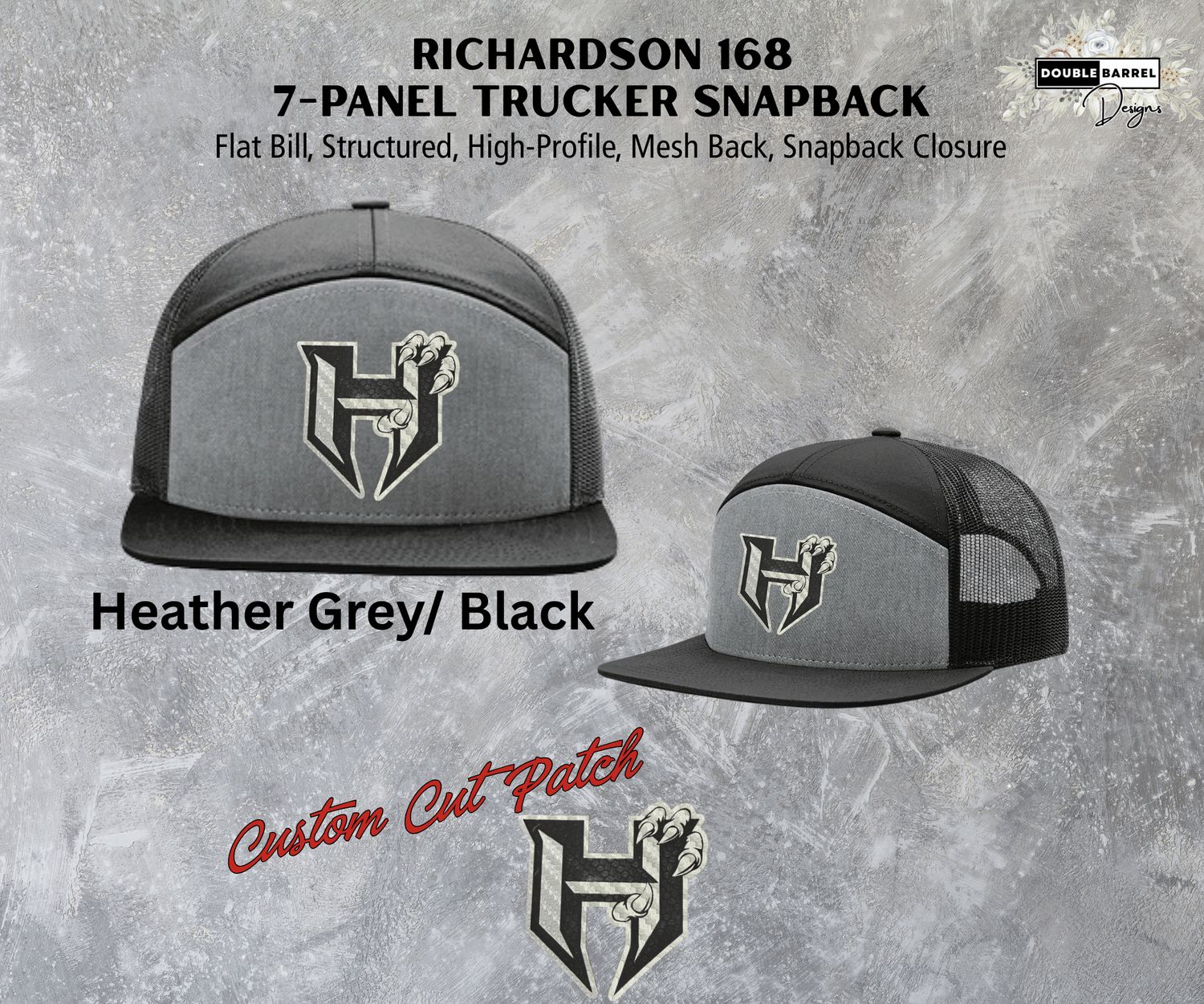 Hawkins Hat - Richardson 168 Flat Bill 7 Panel Flat Bill Cap