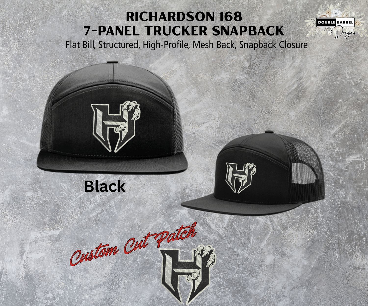 Hawkins Hat - Richardson 168 Flat Bill 7 Panel Flat Bill Cap