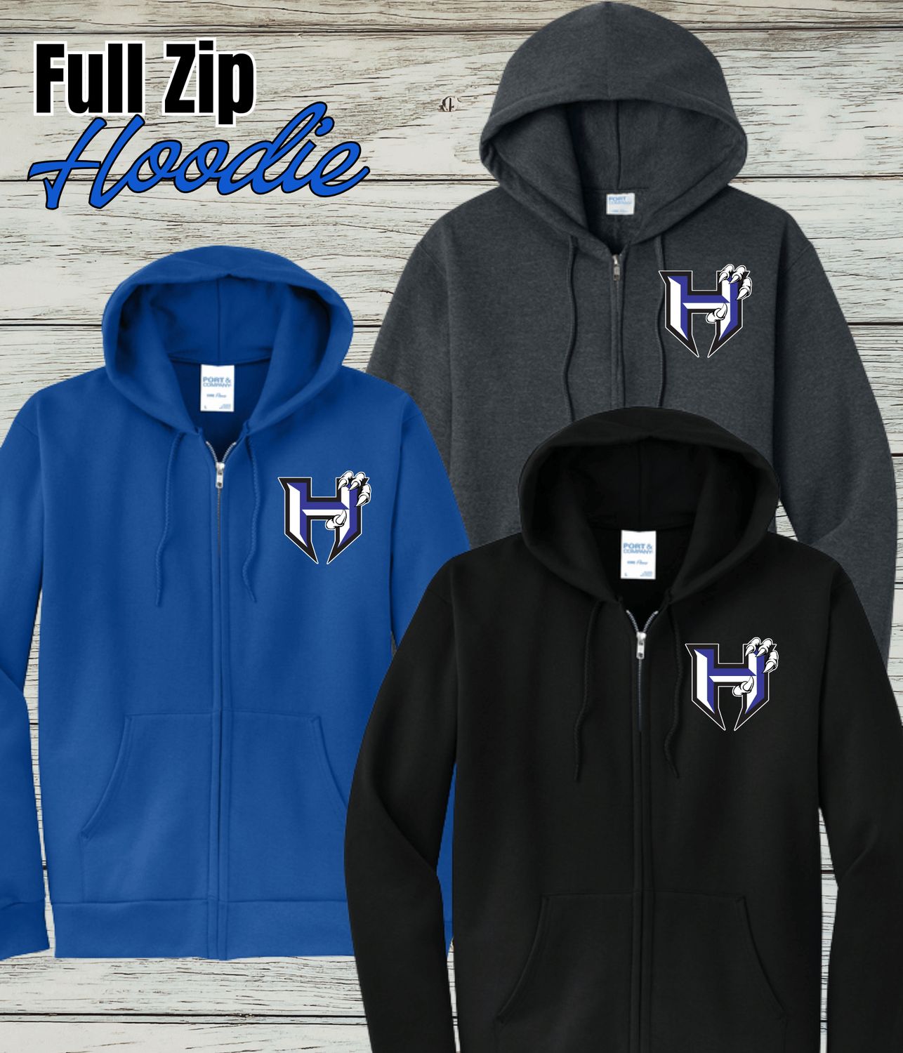 Hawkins Full Zip Fleece Hooded Jacket