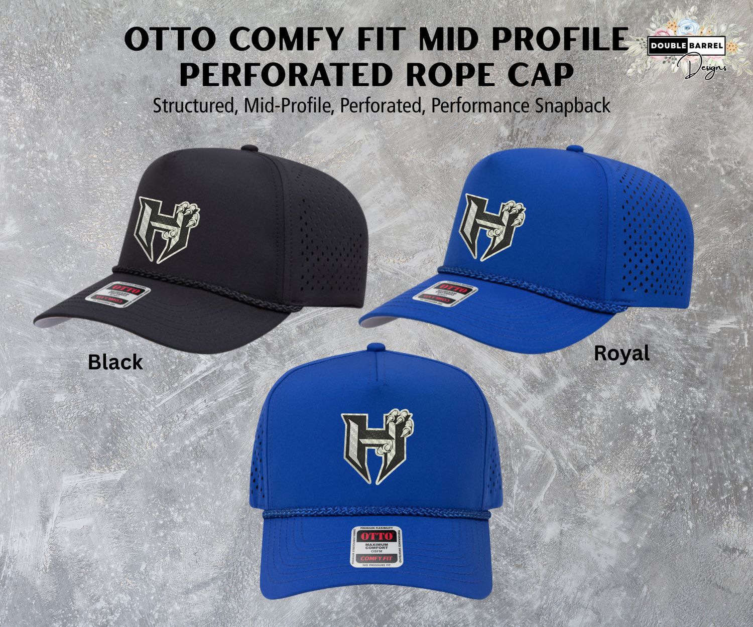 Hawkins Hats - Otto Comfy Fit Perforated Performance Rope Cap
