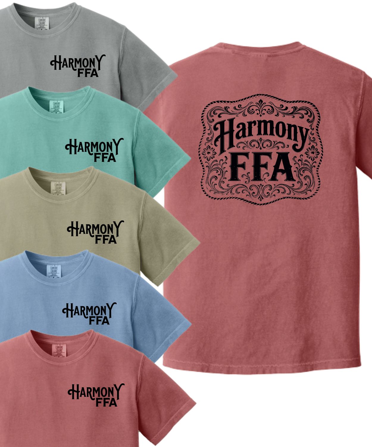 Harmony FFA Comfort Colors Short-Sleeved Tee Design #5 (2-sided)