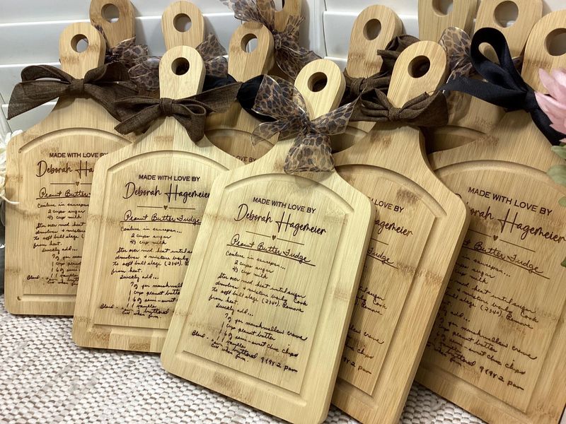 Handwritten Recipe Cutting Board- Bamboo
