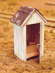 "One Holer" Outhouse Kit -- Peaked Roof, Positionable door for Ladies and Gents. (464-23005)