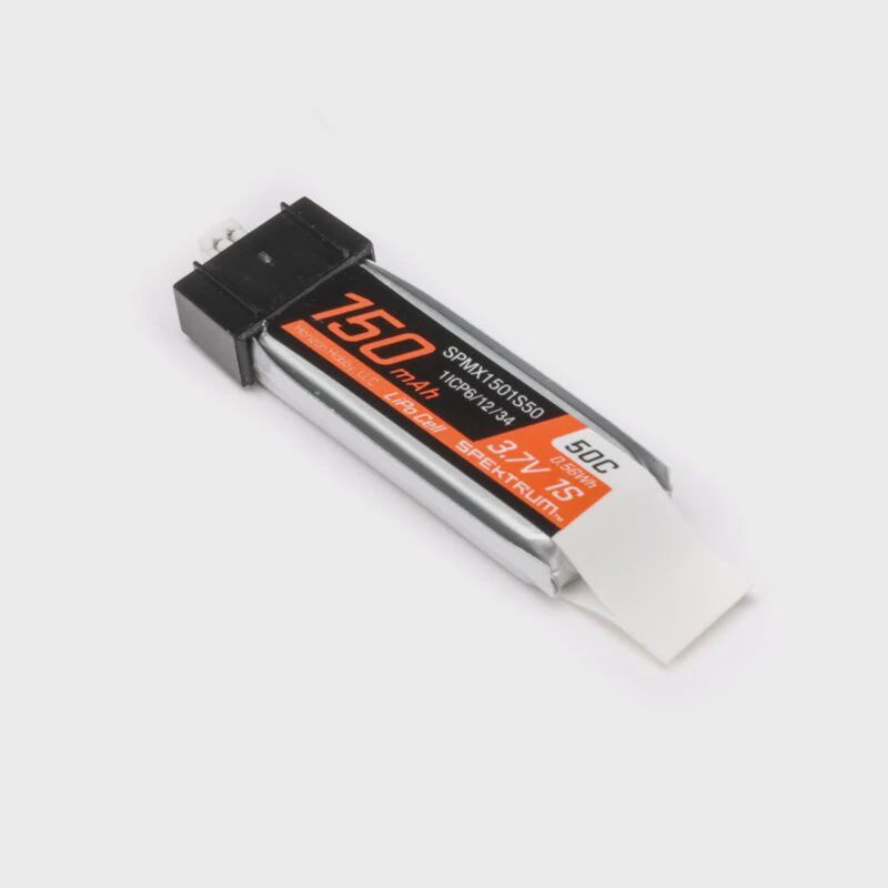 3.7V 150mAh 1S 50C LiPo Battery: JST PH1.25 Connector (SPMX1501S50)