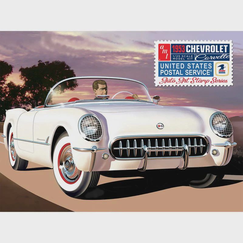 AMT 1953 Chevy Corvette (USPS Stamp Series) (AMT1244)