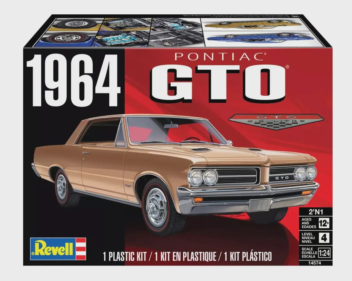 1/24 2-N-1 1964 Pontiac GTO Plastic Model Kit (RMX14574)
