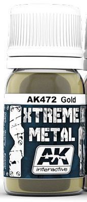 AK Interactive Xtreme Metal Gold Metallic Paint 30ml Bottle (AKI472)