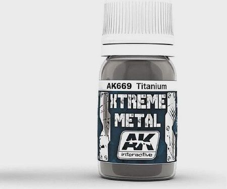 AK Interactive Xtreme Metal Titanuim Metallic Paint 30ml Bottle (AKI669)