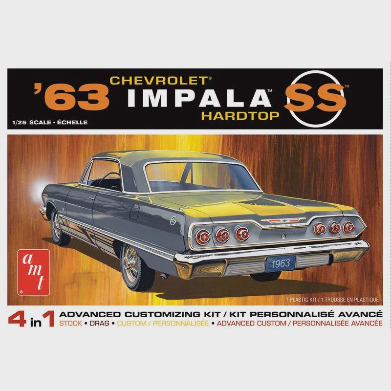 AMT 1/25 1963 Chevy Impala SS, Model Kit (AMT1149M)