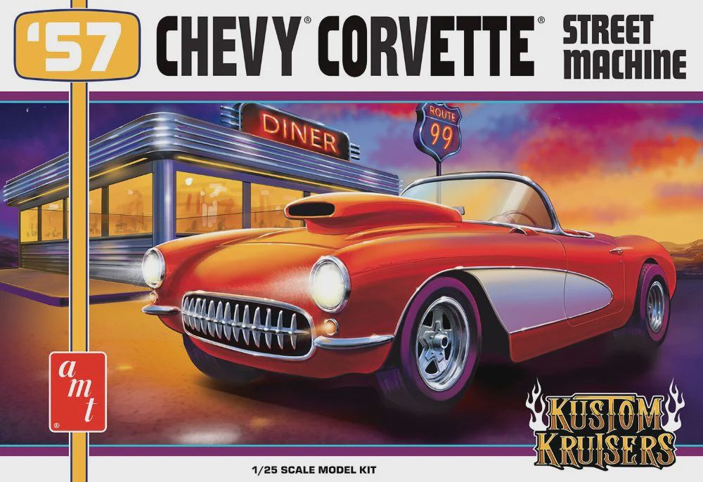 AMT 1/25 1957 Chevy Corvette Street Machine (AMT1498)