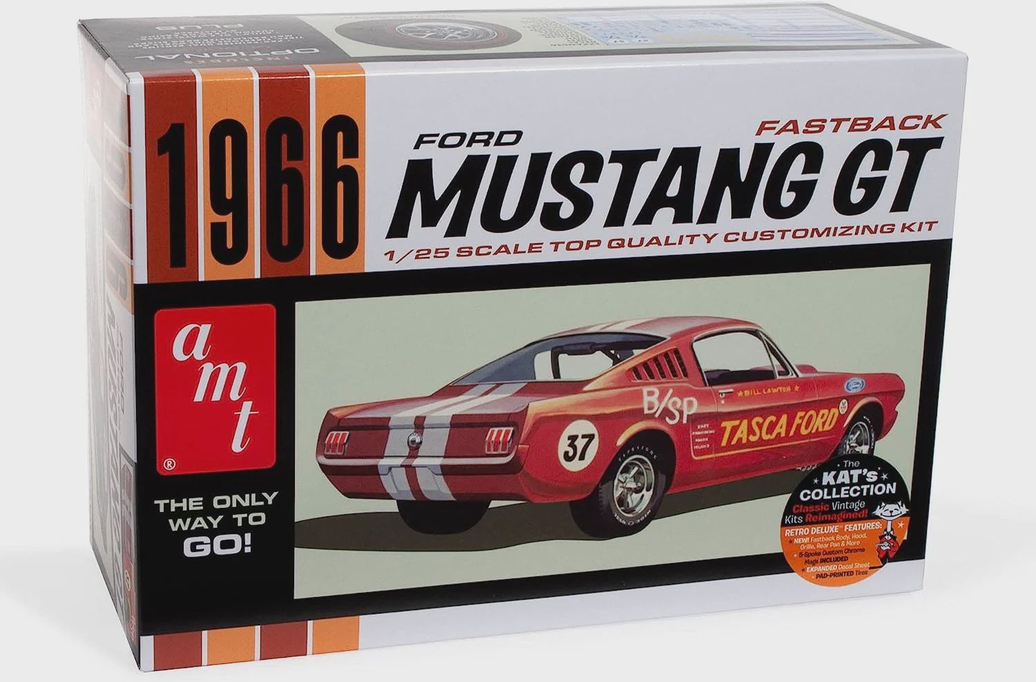 AMT 1966 Ford Mustang Fastback 2+2 1:25 Scale Model Kit (AMT1305)