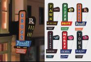 Animated Multi-Graphic Vertical Neon Sign Kit w/6 Overlays (502-66821)