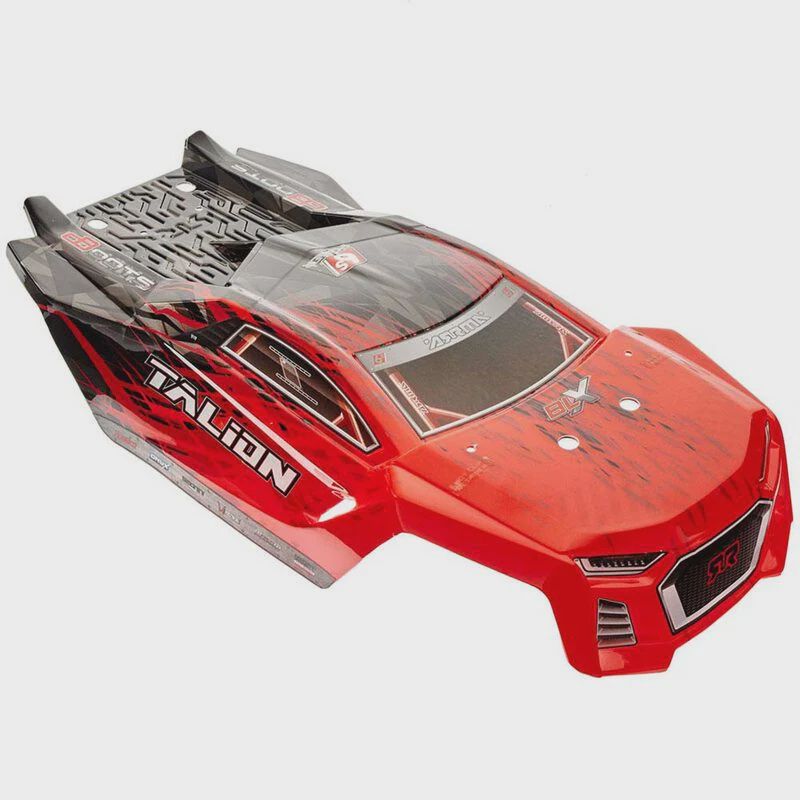 Arrma 1/8 PAINTED BODY WITH DECALS, RED/BLACK: TALION 6S BLX (ARAC3324)