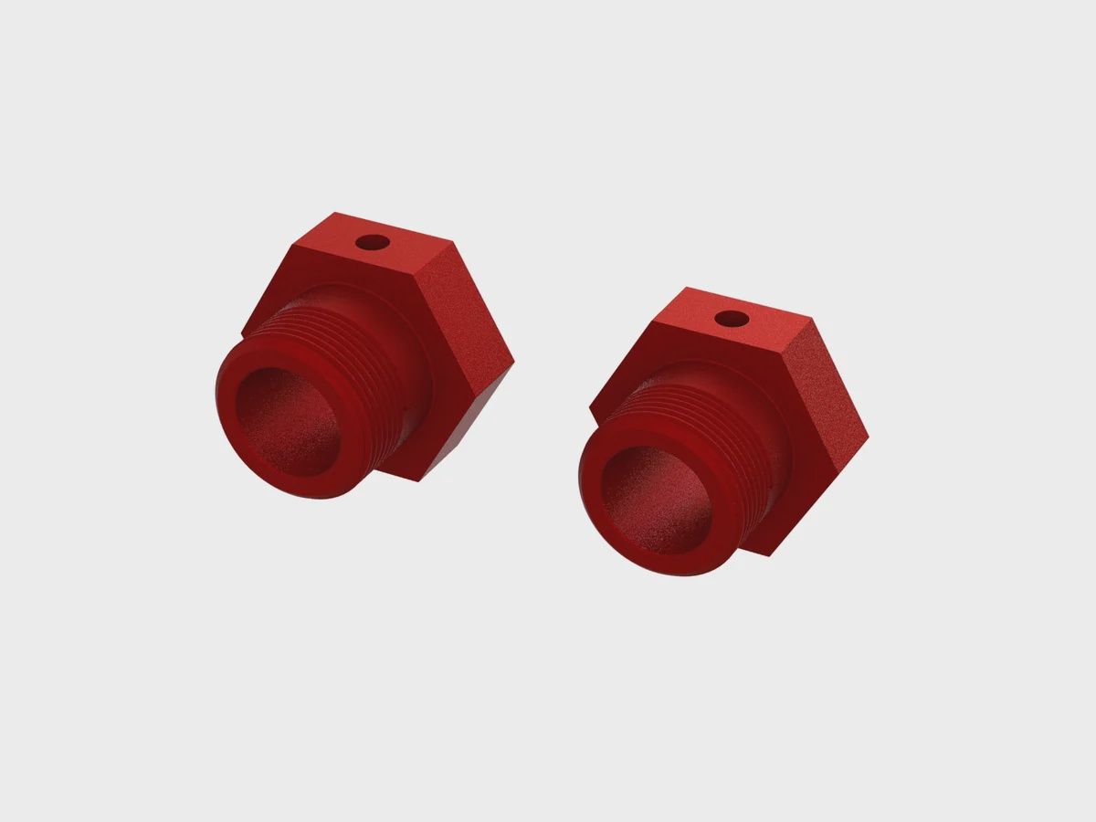 Arrma ALUMINUM WHEEL HEX 24MM (RED) (2PCS) (ARA310928)