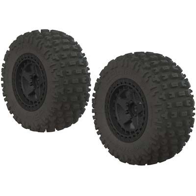 Arrma dBooots Fortress SC Tire Set Glued Black (AR550042)
