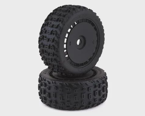 Arrma DBoots Katar T Belted Pre-mounted Tires w/17mm Hex (Black) (2) (ARA550097)